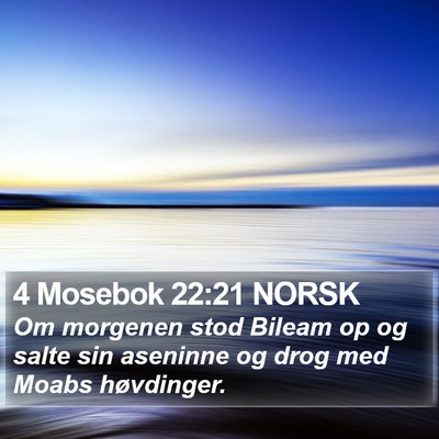 4 Mosebok 22:21 NORSK Bible Verse Image