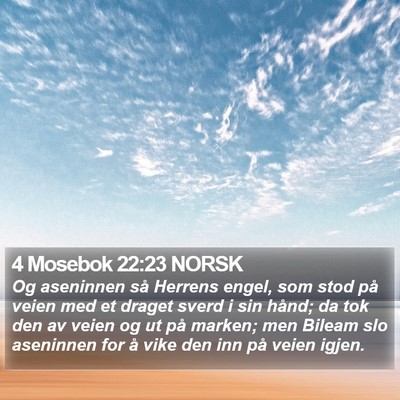 4 Mosebok 22:23 NORSK Bible Verse Image