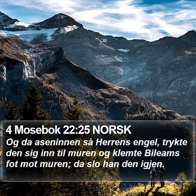 4 Mosebok 22:25 NORSK Bible Verse Image
