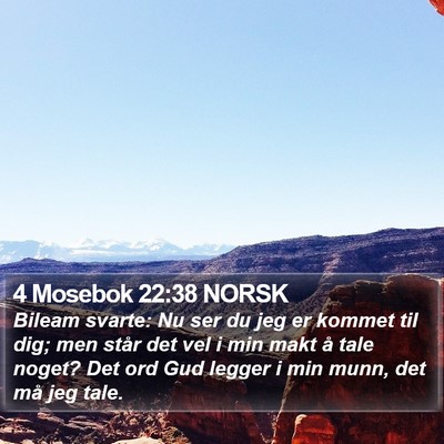 4 Mosebok 22:38 NORSK Bible Verse Image