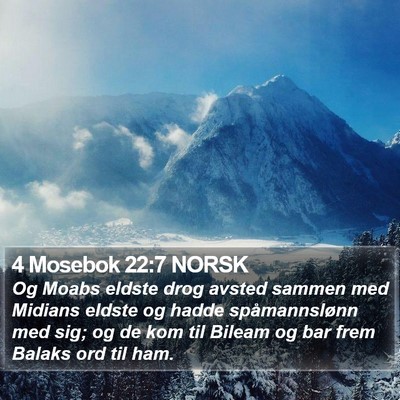 4 Mosebok 22:7 NORSK Bible Verse Image
