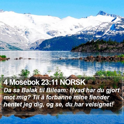 4 Mosebok 23:11 NORSK Bible Verse Image