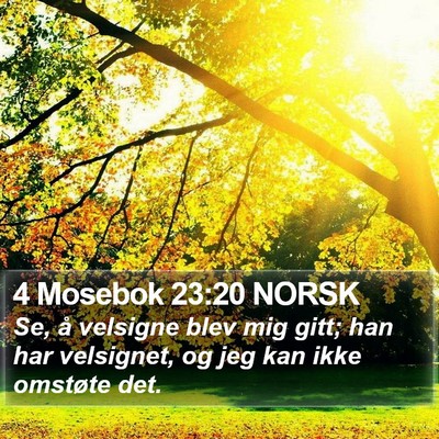 4 Mosebok 23:20 NORSK Bible Verse Image