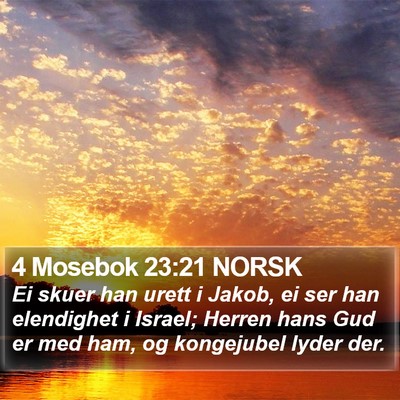 4 Mosebok 23:21 NORSK Bible Verse Image