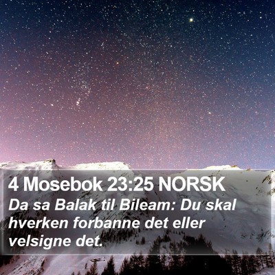 4 Mosebok 23:25 NORSK Bible Verse Image