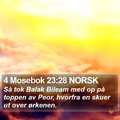 4 Mosebok 23:28 NORSK Bible Verse Image
