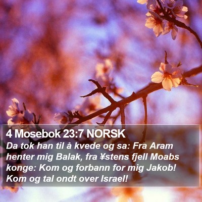 4 Mosebok 23:7 NORSK Bible Verse Image