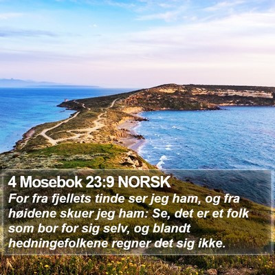 4 Mosebok 23:9 NORSK Bible Verse Image