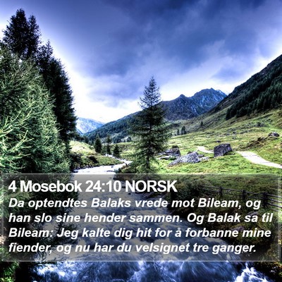 4 Mosebok 24:10 NORSK Bible Verse Image
