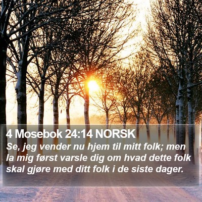 4 Mosebok 24:14 NORSK Bible Verse Image