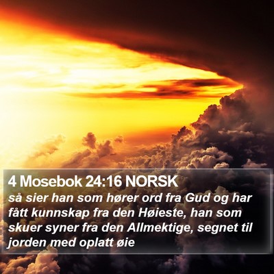 4 Mosebok 24:16 NORSK Bible Verse Image