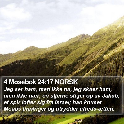 4 Mosebok 24:17 NORSK Bible Verse Image
