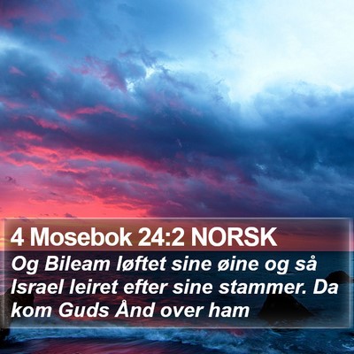 4 Mosebok 24:2 NORSK Bible Verse Image