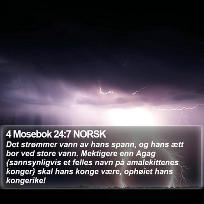 4 Mosebok 24:7 NORSK Bible Verse Image