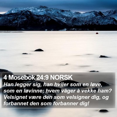 4 Mosebok 24:9 NORSK Bible Verse Image