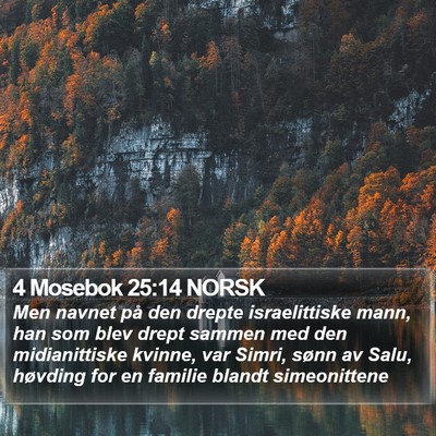 4 Mosebok 25:14 NORSK Bible Verse Image
