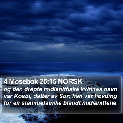 4 Mosebok 25:15 NORSK Bible Verse Image