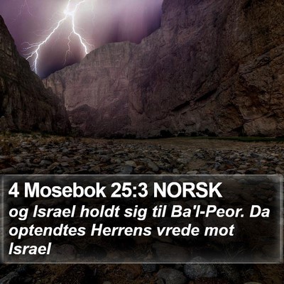 4 Mosebok 25:3 NORSK Bible Verse Image