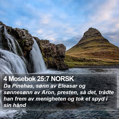 4 Mosebok 25:7 NORSK Bible Verse Image