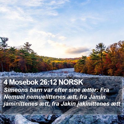4 Mosebok 26:12 NORSK Bible Verse Image