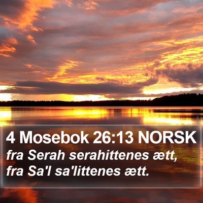 4 Mosebok 26:13 NORSK Bible Verse Image