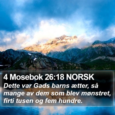 4 Mosebok 26:18 NORSK Bible Verse Image