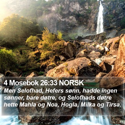 4 Mosebok 26:33 NORSK Bible Verse Image