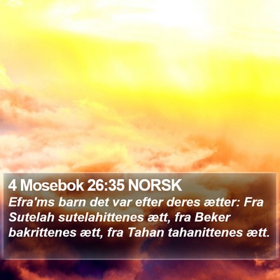 4 Mosebok 26:35 NORSK Bible Verse Image