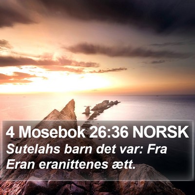 4 Mosebok 26:36 NORSK Bible Verse Image