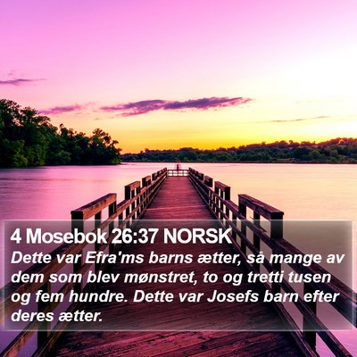 4 Mosebok 26:37 NORSK Bible Verse Image