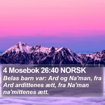 4 Mosebok 26:40 NORSK Bible Verse Image