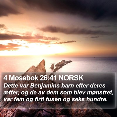 4 Mosebok 26:41 NORSK Bible Verse Image