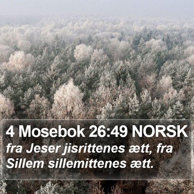 4 Mosebok 26:49 NORSK Bible Verse Image