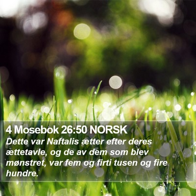 4 Mosebok 26:50 NORSK Bible Verse Image