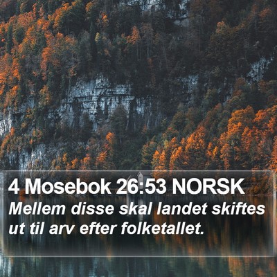 4 Mosebok 26:53 NORSK Bible Verse Image