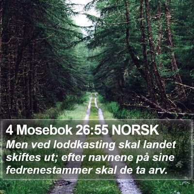 4 Mosebok 26:55 NORSK Bible Verse Image