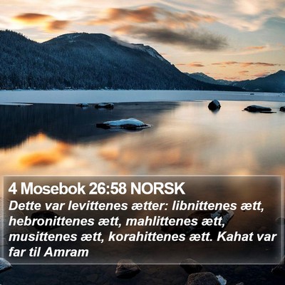 4 Mosebok 26:58 NORSK Bible Verse Image