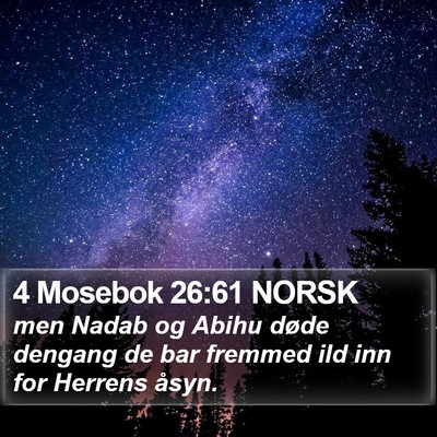 4 Mosebok 26:61 NORSK Bible Verse Image