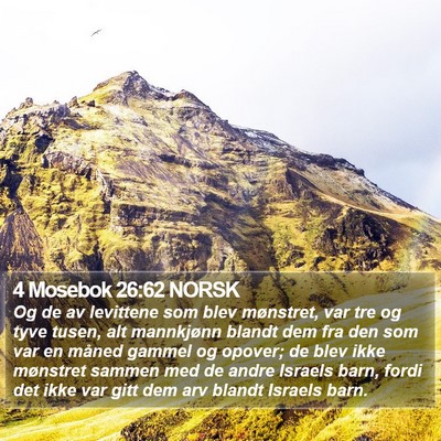 4 Mosebok 26:62 NORSK Bible Verse Image