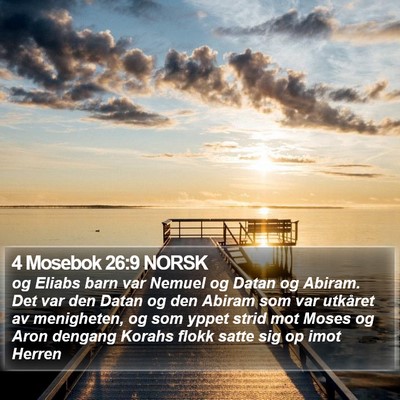 4 Mosebok 26:9 NORSK Bible Verse Image