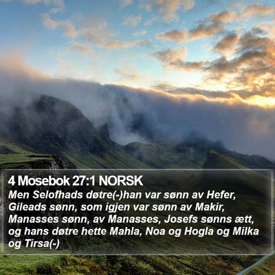 4 Mosebok 27:1 NORSK Bible Verse Image