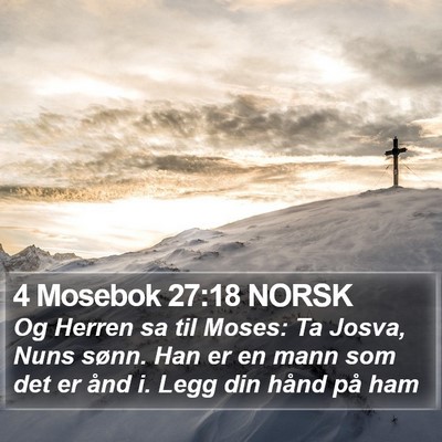 4 Mosebok 27:18 NORSK Bible Verse Image