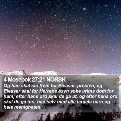 4 Mosebok 27:21 NORSK Bible Verse Image