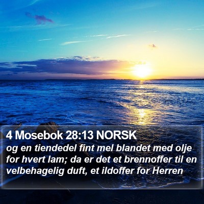 4 Mosebok 28:13 NORSK Bible Verse Image