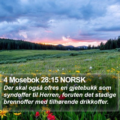 4 Mosebok 28:15 NORSK Bible Verse Image