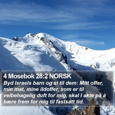 4 Mosebok 28:2 NORSK Bible Verse Image