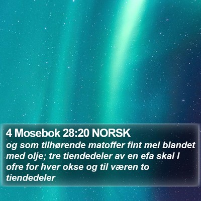 4 Mosebok 28:20 NORSK Bible Verse Image