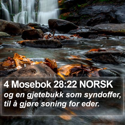 4 Mosebok 28:22 NORSK Bible Verse Image