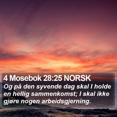 4 Mosebok 28:25 NORSK Bible Verse Image