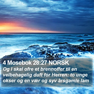 4 Mosebok 28:27 NORSK Bible Verse Image
